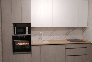 Кухня белый фасад-крашенный МДФ, остальное  ЛДСП